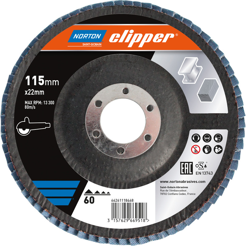 Flap Disc 115mmx22mm 60 Grit