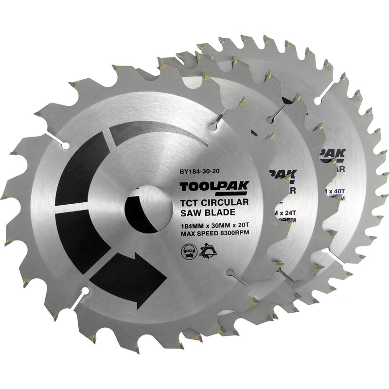 Toolpak TCT Circular Saw Blades 184 x 30mm