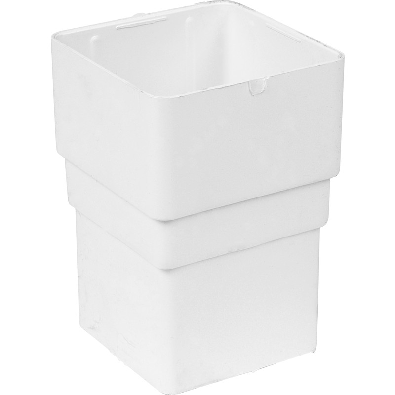 65mm Square Pipe Socket White