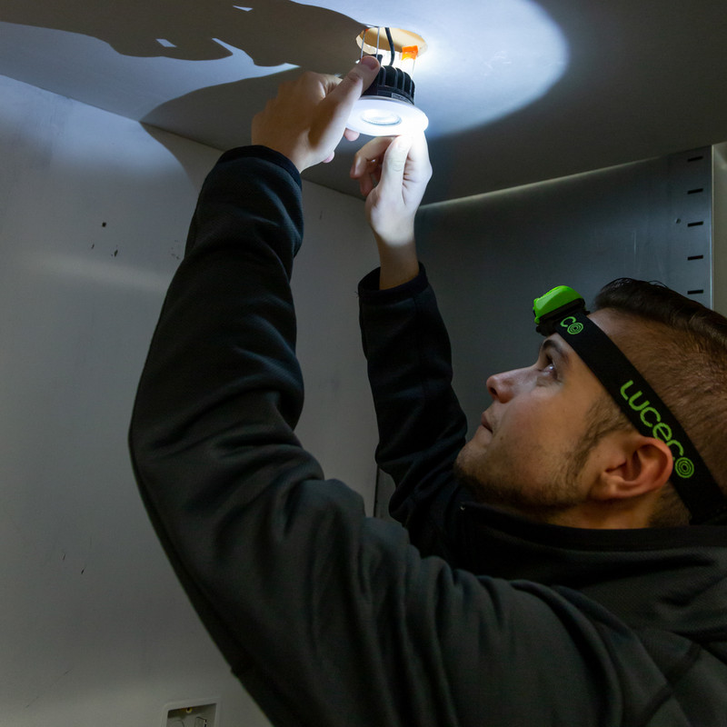 Luceco Rechargeable PIR Inspection Head Torch 3W 6500K