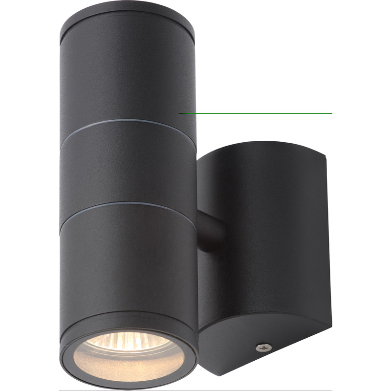 Islay IP44 Marine Grade 316 Stainless Steel Up & Down Wall Light 2 x GU10 Black