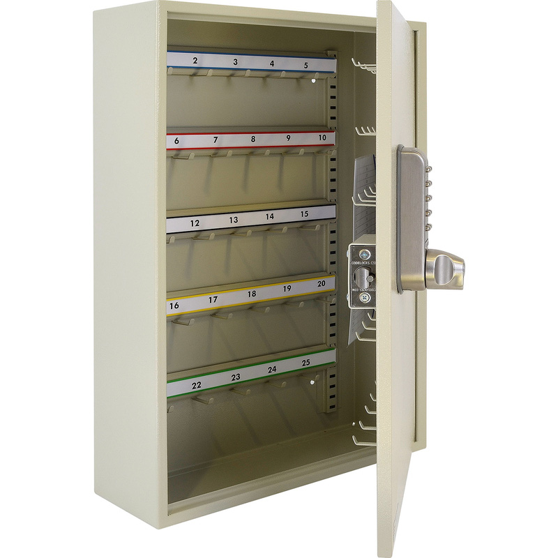 Key Secure By Codelocks Original Key Cabinet with CL2255 Electronic Lock 50 Padlock Hooks