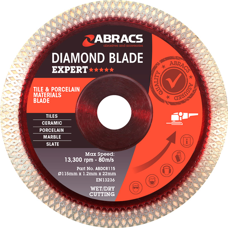 Abracs Tile & Porcelain Diamond Blade 115 x 22mm
