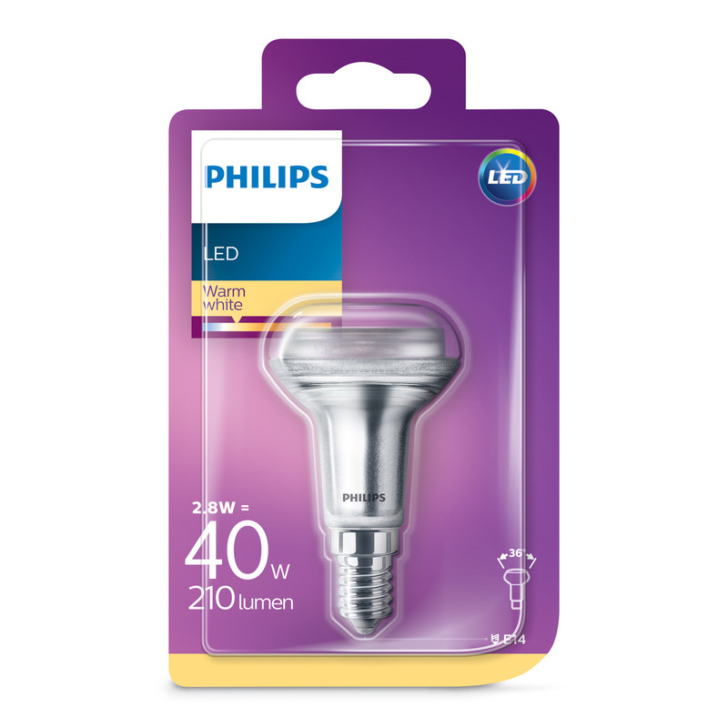 Philips LED Reflector Lamp R50 2.8W SES (E14) 210lm