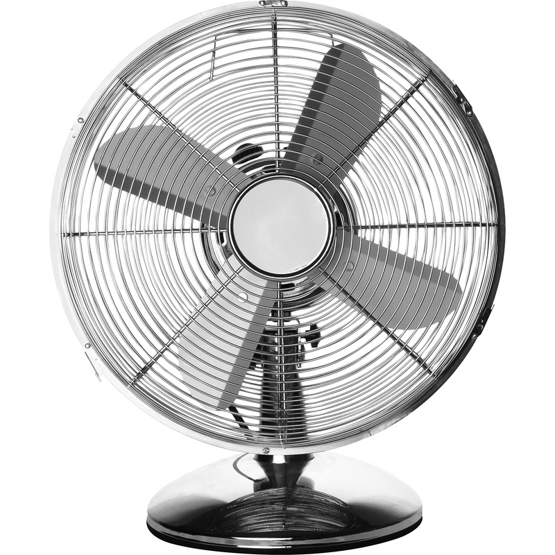 12" Chrome Desk Fan 3 Speed 40W