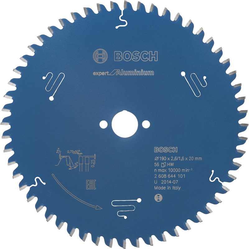 Bosch EXPERT Aluminium Circular Saw Blade 190 x 20 x 56T