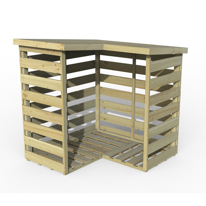 Forest Garden Corner Log Store 134.4cm(h) x 130cm(w) x 130cm(d)