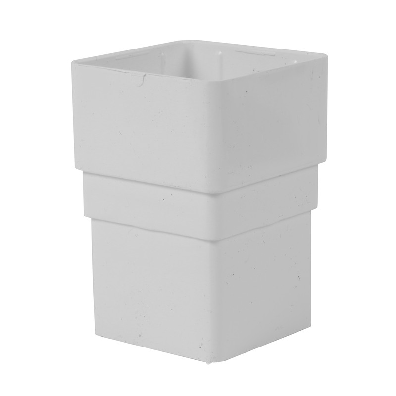 65mm Square Pipe Socket White