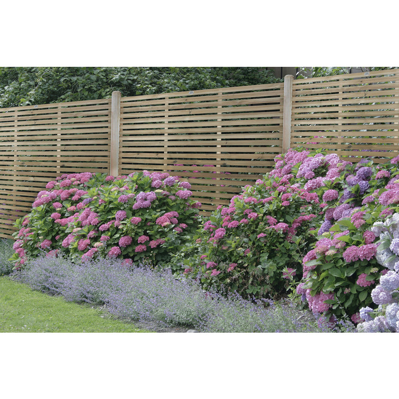 Forest Garden Slatted Fence Panel 6' x 6'