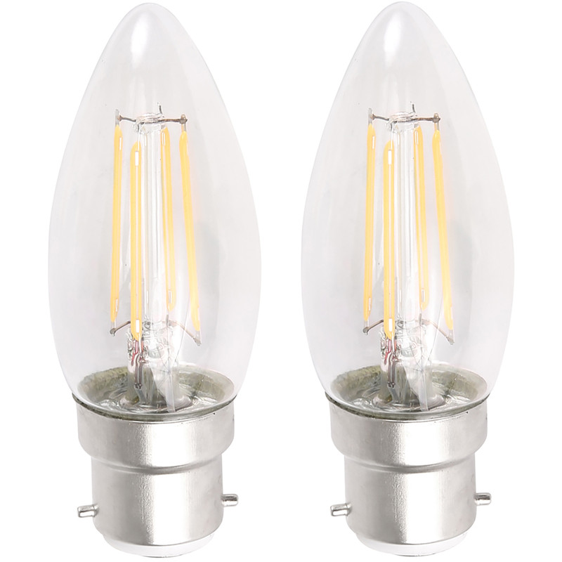 LED Filament Candle Lamp 4W BC (B22d) 450lm
