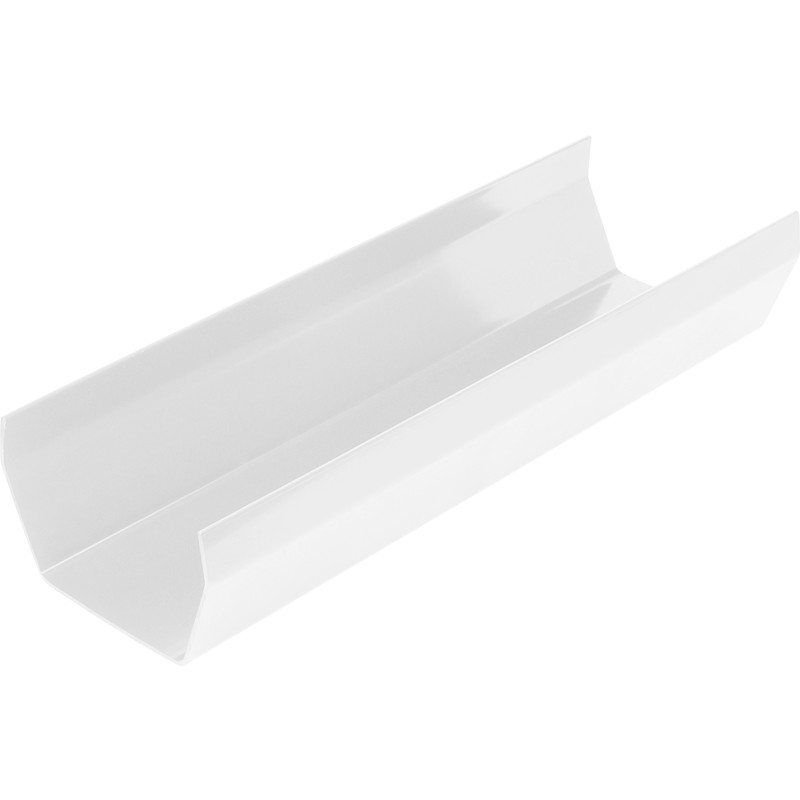 114mm Square Line Gutter 18m White 3m Lengths