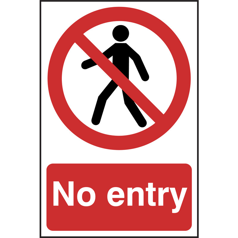 Prohibition Sign No Entry 148x210