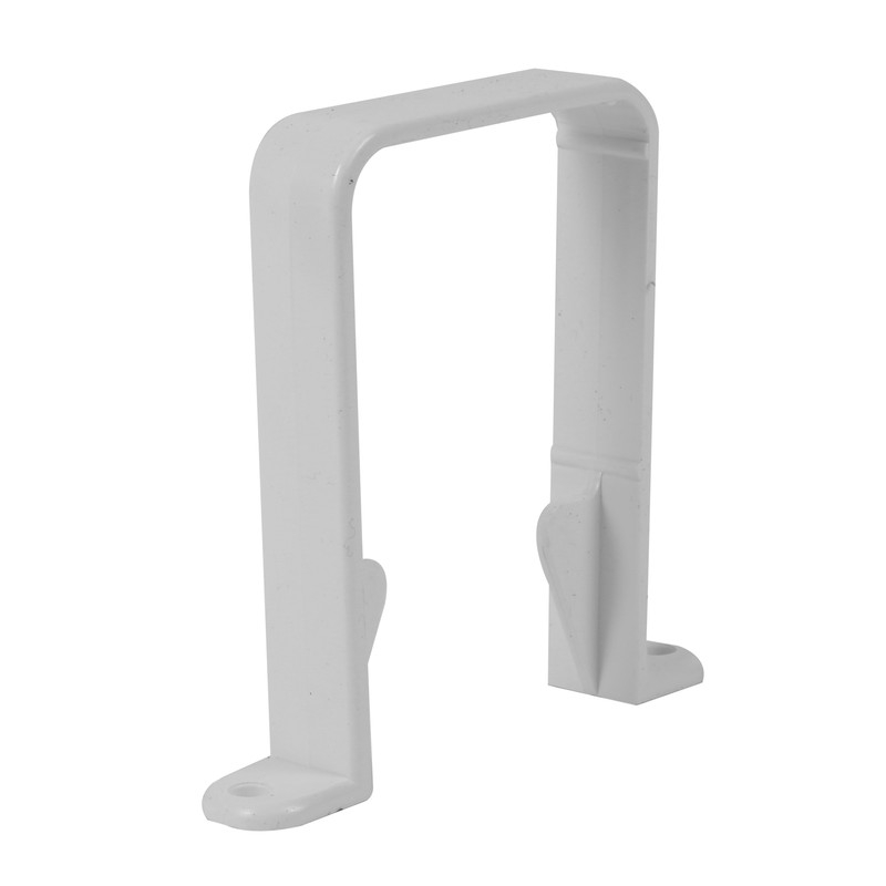 65mm Square Downpipe Clip White
