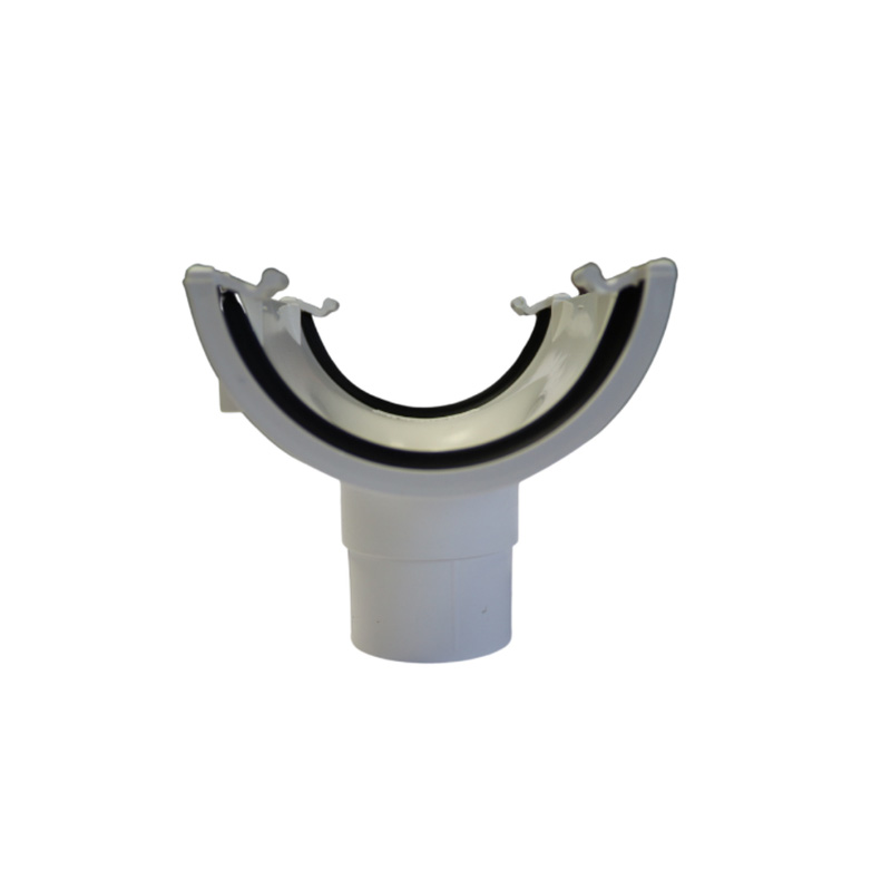 112mm Half Round Running Outlet White