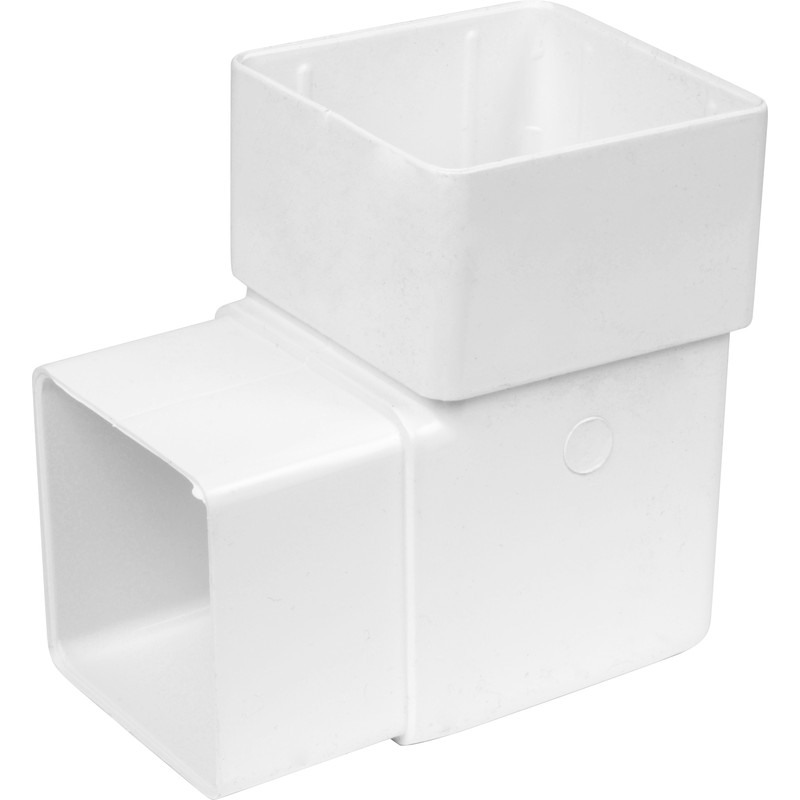 65mm Square Offset Bend 92.5° White