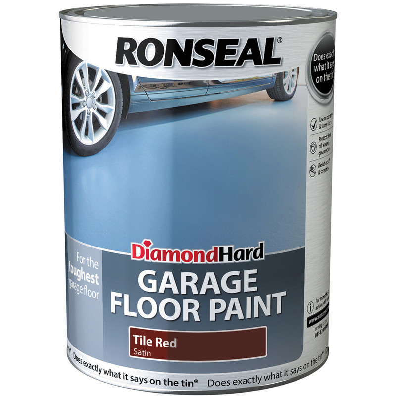 Ronseal Diamond Hard Garage Floor Paint Red 5L
