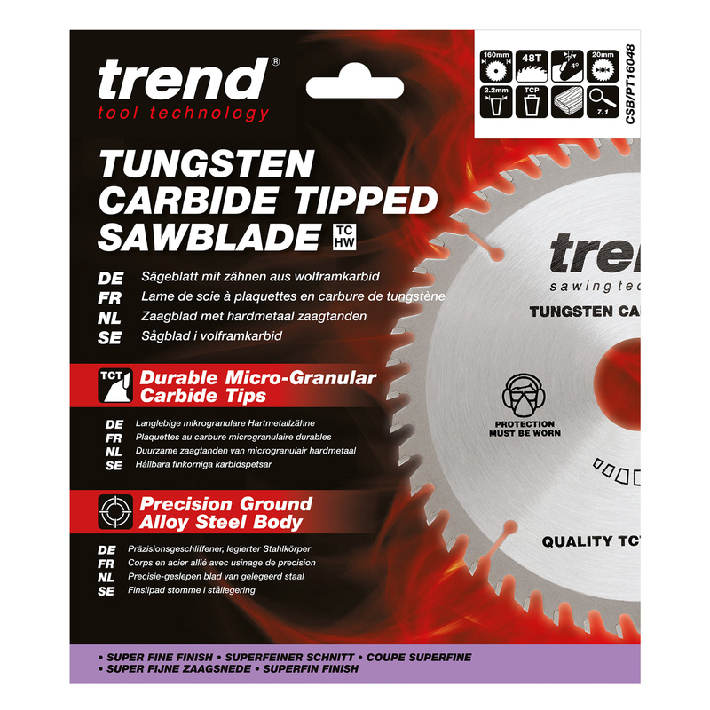 Trend Craft Plunge Saw Blade 160 x 48T x 20mm CSB/PT16048