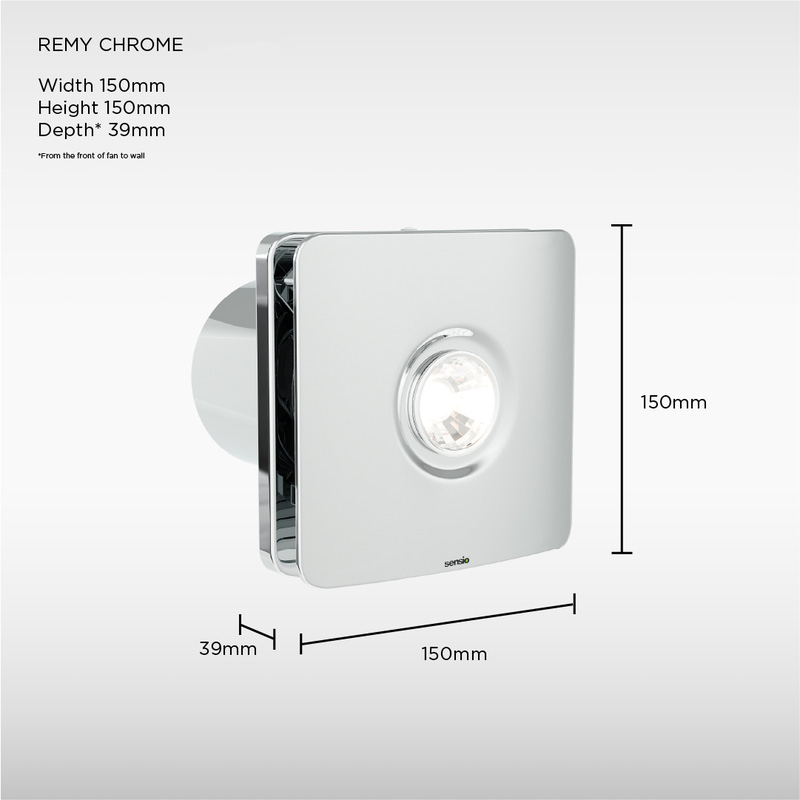 Sensio Remy Ceiling Ventilation Fan Chrome 100mm