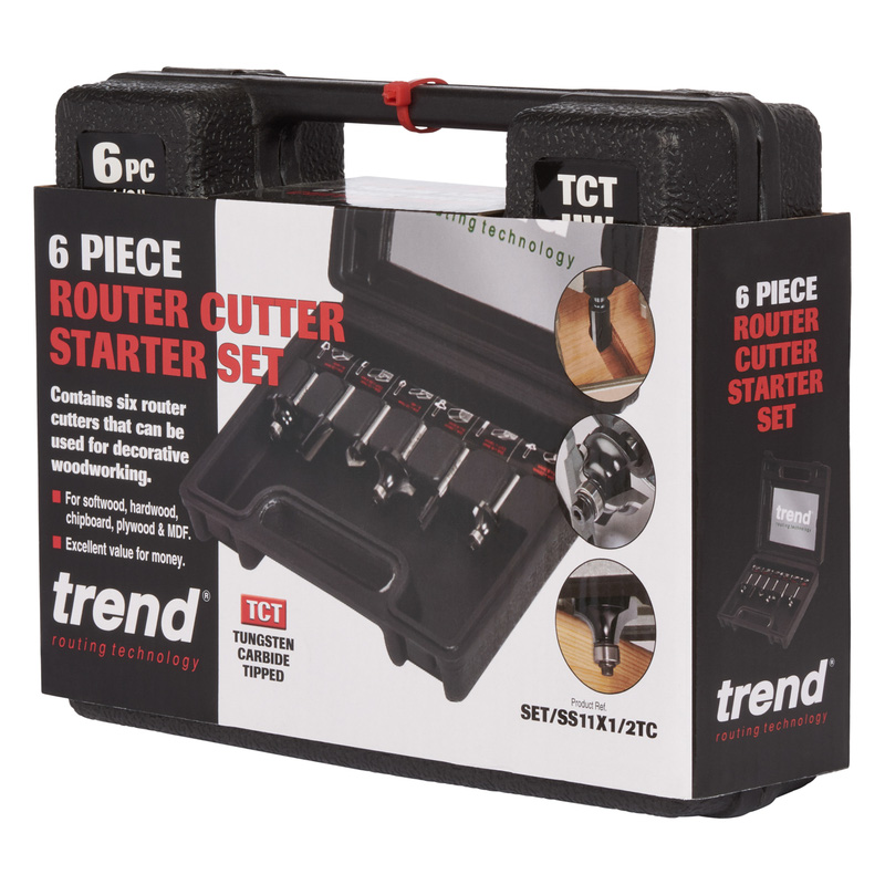 Trend 1/2" Router Cutter Starter Set 6 Piece