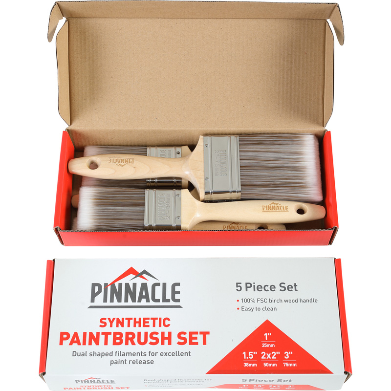 Pinnacle Synthetic Paintbrush Set 5 Piece