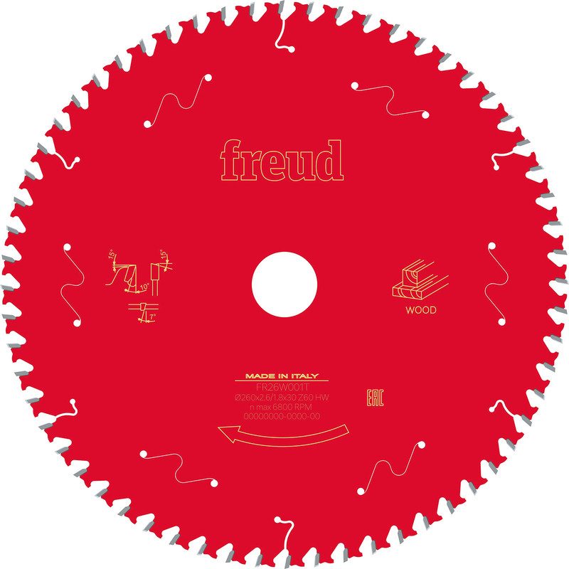 Freud Mitre Saw Blade 260 x 30 x T60