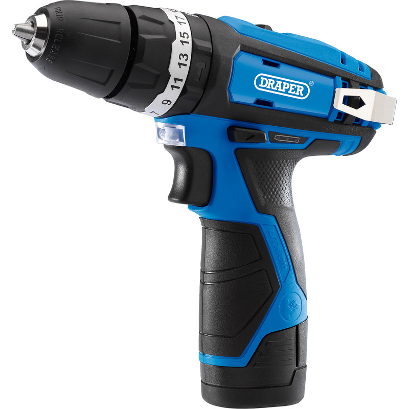 Draper 12V Cordless Combi Drill Kit 1 x 1.5Ah