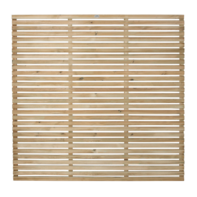 Forest Garden Slatted Fence Panel 6' x 6'