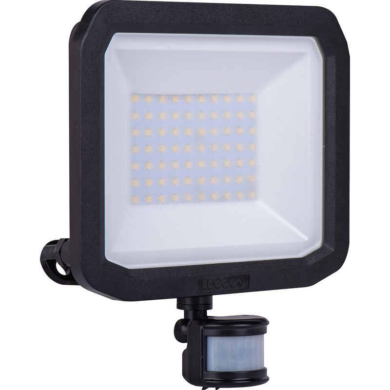 Luceco IP65 LED PIR Slimline Floodlight 50W 5400lm Cool White