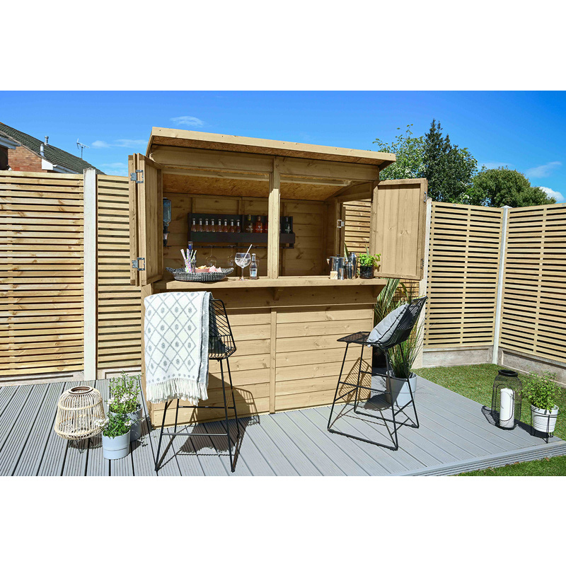 Forest Garden Shiplap Pent Garden Bar 6' x 3'