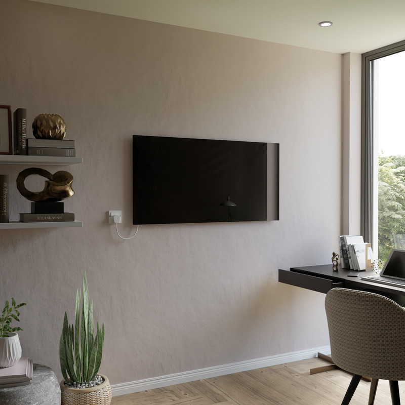 Ximax Infrared Panel Glass Heater 1200 x 600mm 2730 BTU 800W Black