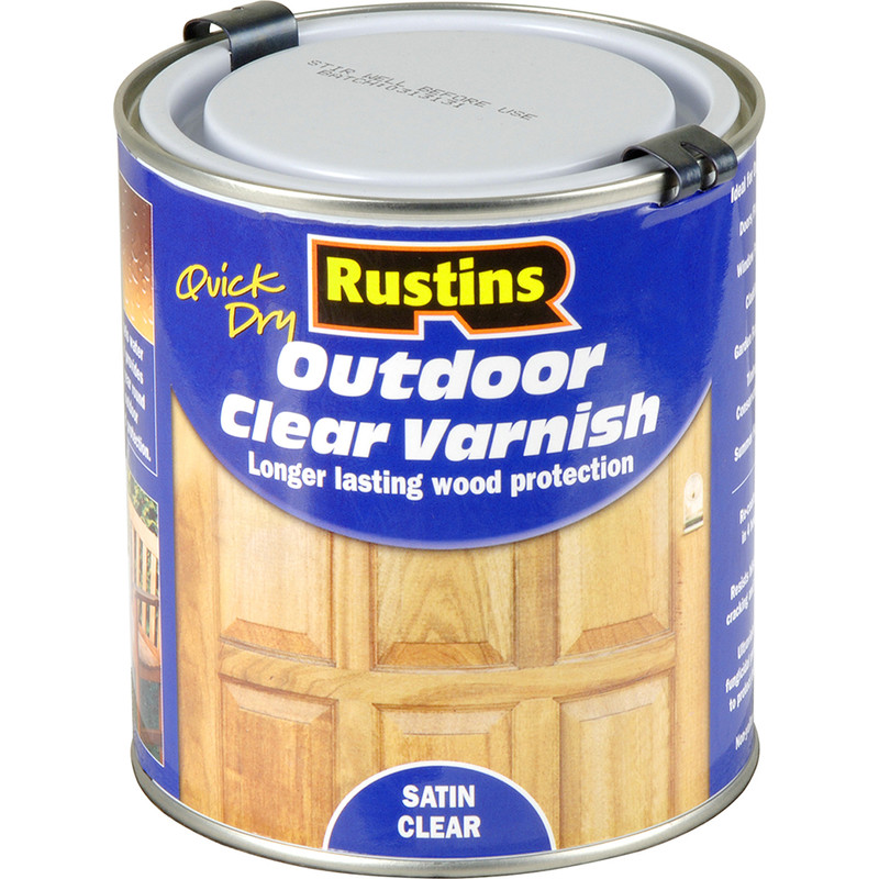 Rustins Quick Dry Outdoor Clear Varnish Satin 500ml