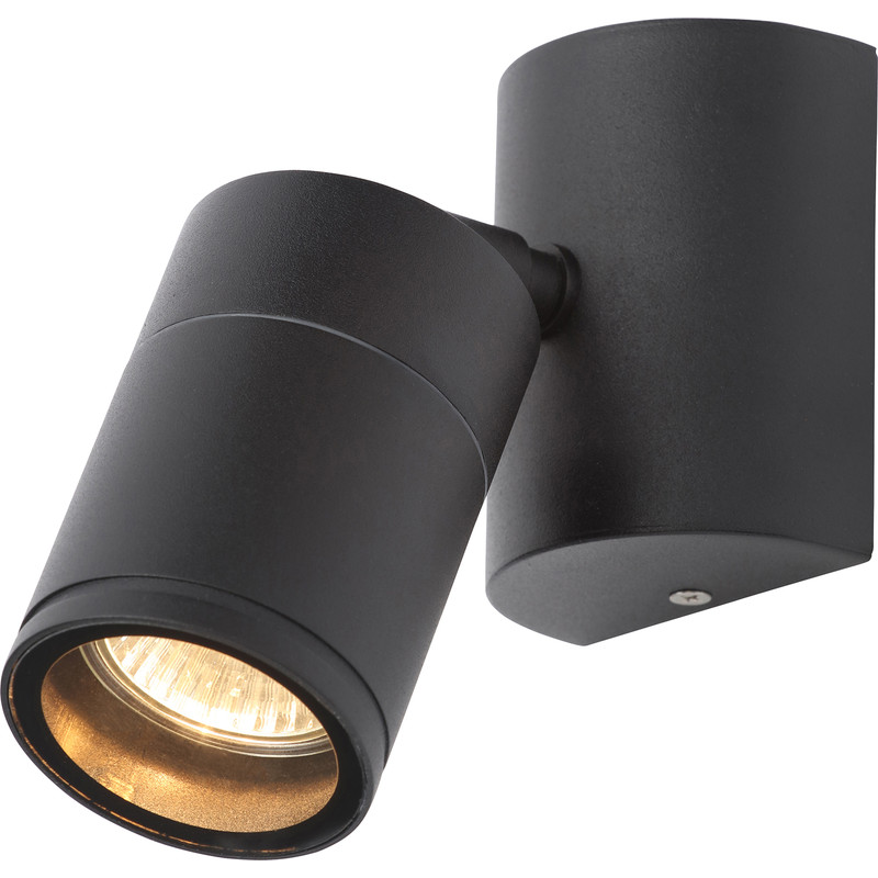 Islay IP44 Marine Grade 316 Stainless Steel Adjustable Up or Down Wall Light 1 x GU10 Black