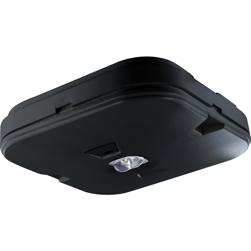 Integral LED IP44 Emergency Surface Mount Downlight Black Corridor 3W 215lm