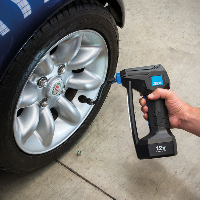 Draper 12V Cordless Inflator / Compressor 1 x 1.5Ah