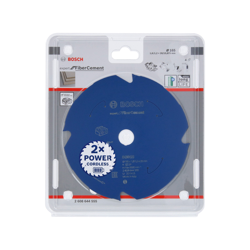 Bosch EXPERT Cordless Fibre Cement Circular Saw Blades 165 x 20 x 4T