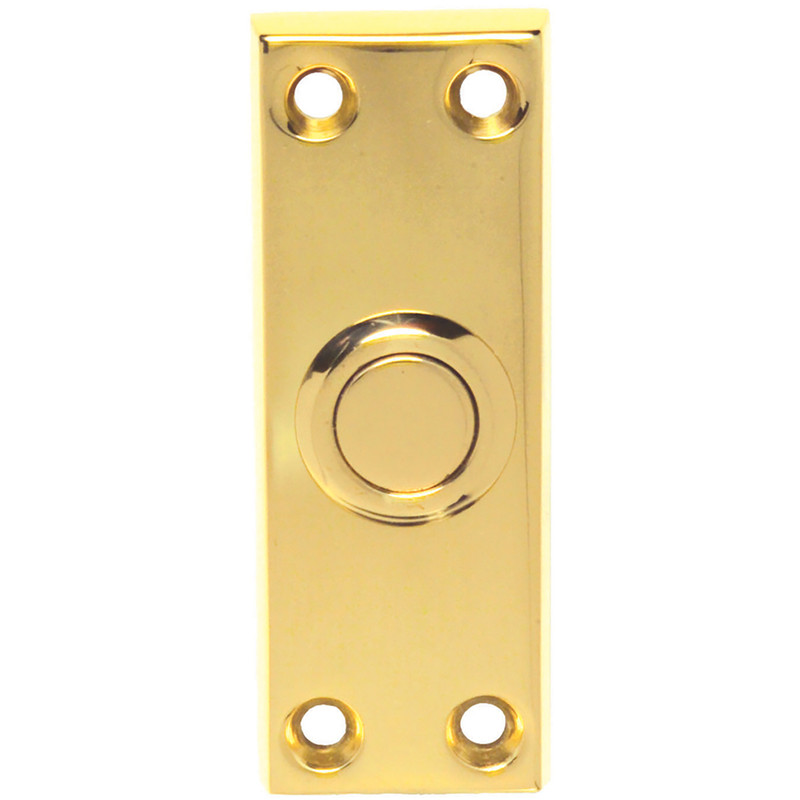 Victorian Bell Push 76 x 25mm Polished Brass