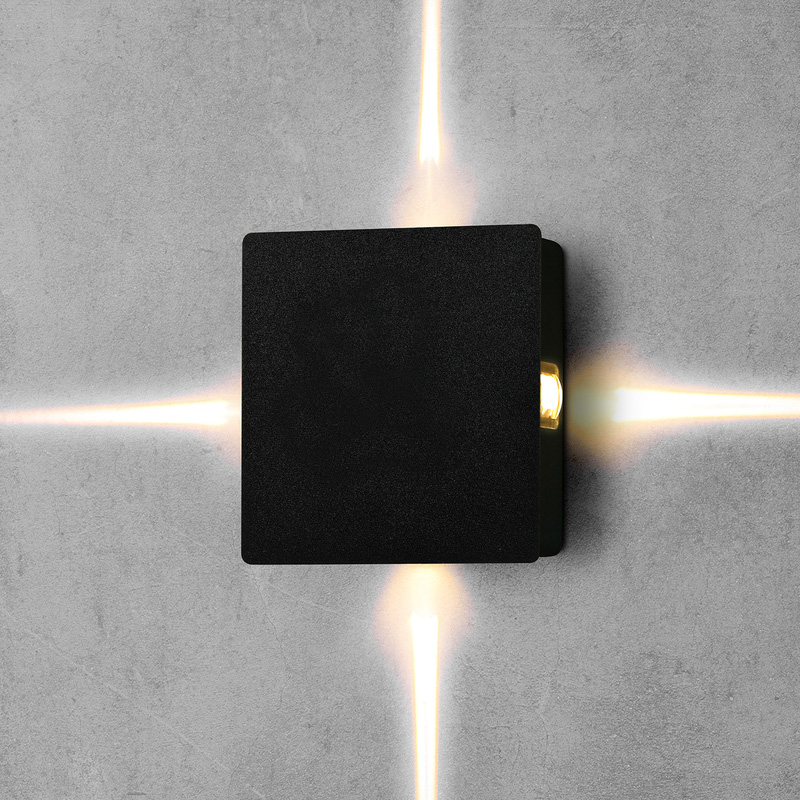 V-TAC 4W LED IP65 Wall Light Black 428lm Warm white