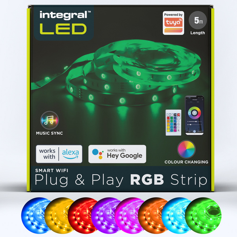 Integral LED Plug and Play Strip Kit IP20 Wifi App Control