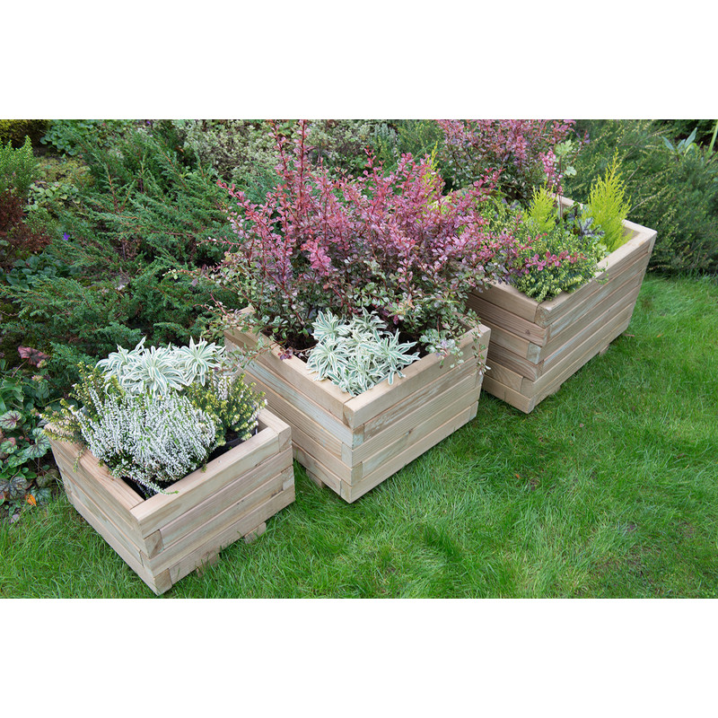Forest Garden Kendal Square Planter Set