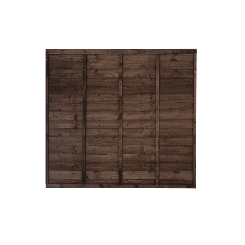 Forest Garden Brown Pressure Treated Superlap Fence Panel 6' x 5'6"