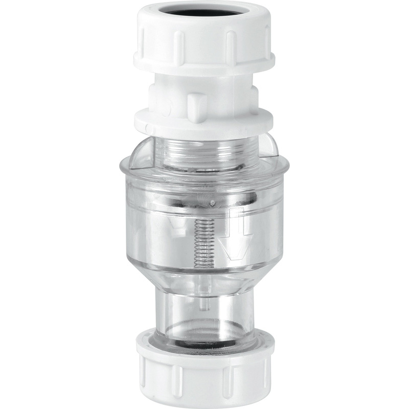 McAlpine TUN5-CL Tunvalve Straight Through Clear 19/23mm