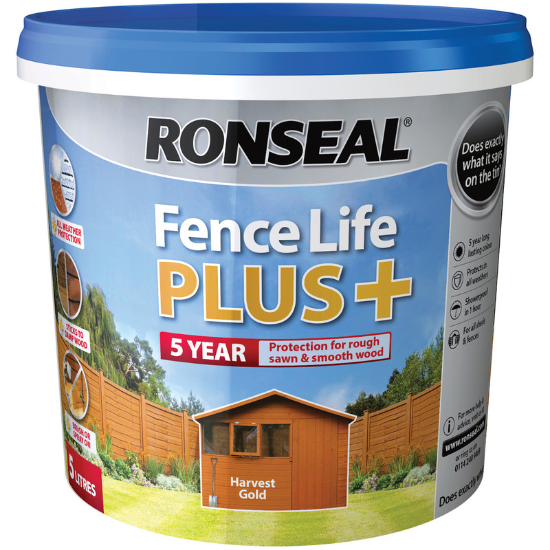 Ronseal Fence Life Plus 5L Harvest Gold