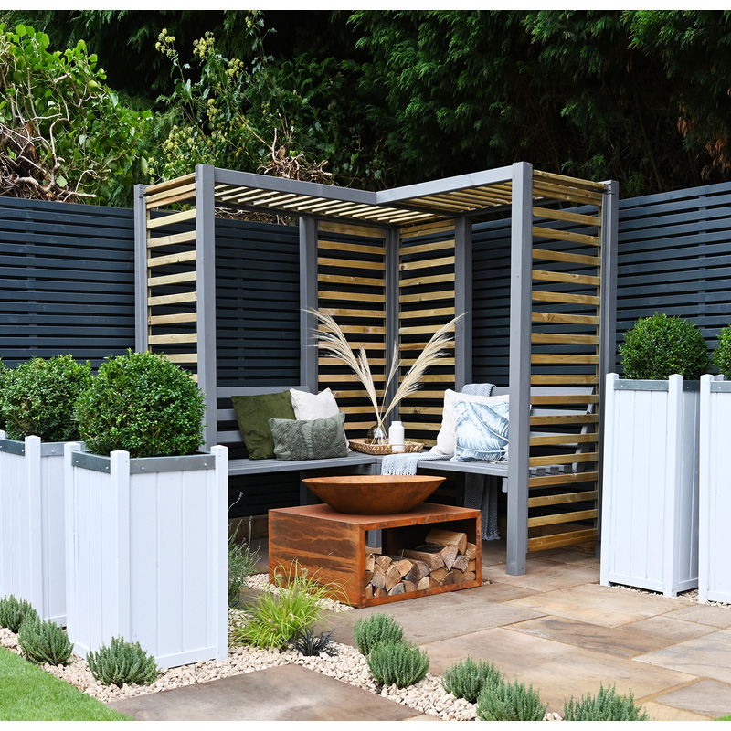 Forest Garden Firenze Corner Arbour 197cm x 180cm x 180cm
