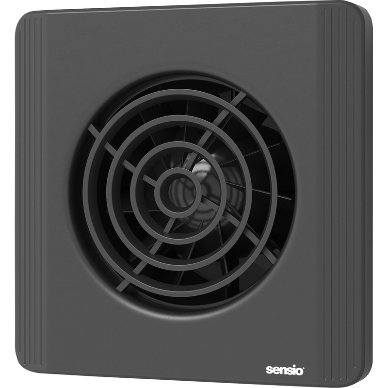 Sensio Layci Wall Ventilation Fan Black 100mm