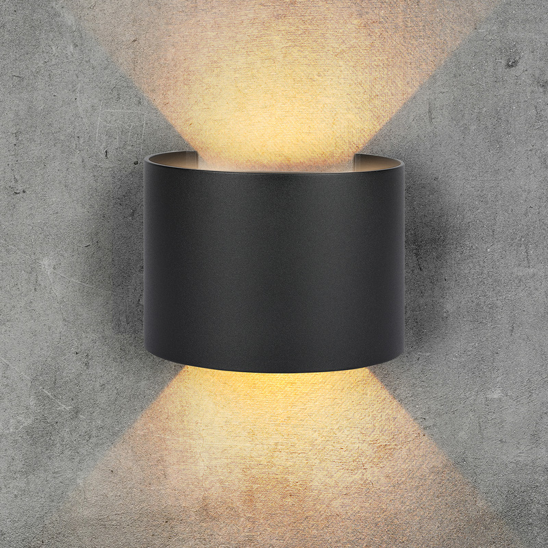 V-TAC 5W LED IP65 Wall Light with Adjustable Beam Angle Black 700lm 3000K