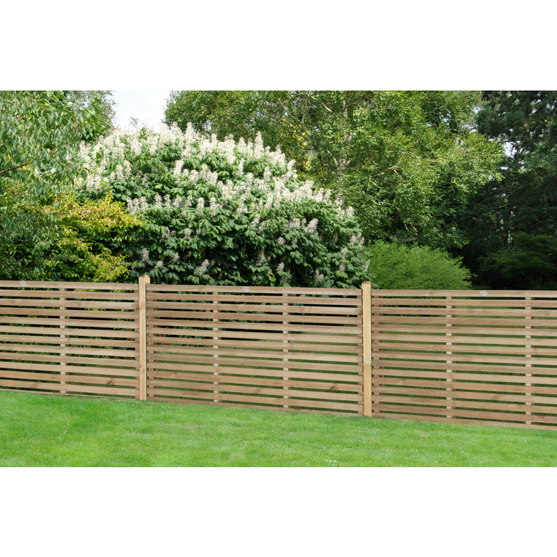 Forest Garden Pressure treated Square Board Fence Panel 6' x 3'