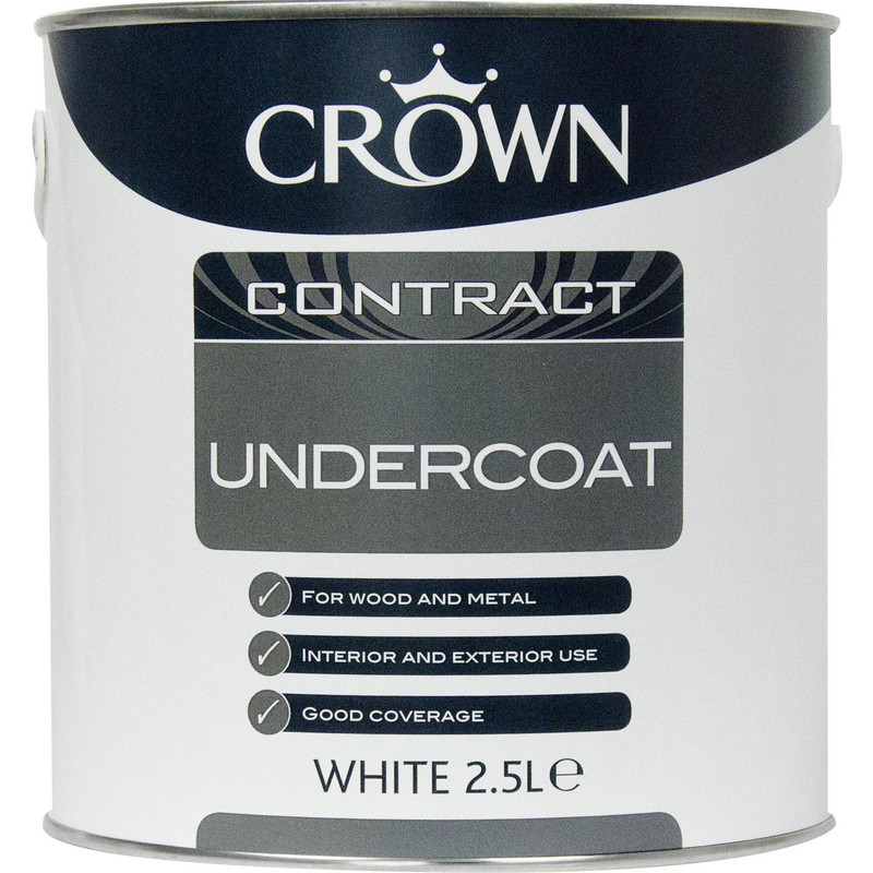 Crown Contract Undercoat Paint White 2.5L
