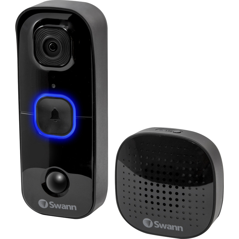 Swann Smart Security 1080p Wireless WiFi Battery Video Doorbell & Chime Kit
