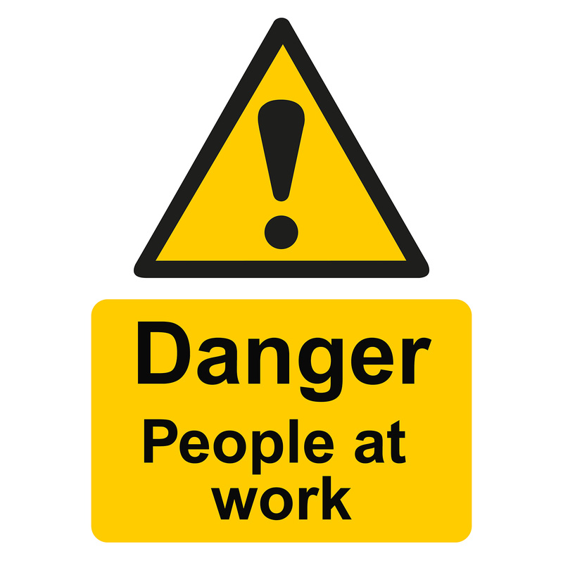 'Danger People at Work' Warning Sign 400 x 300mm