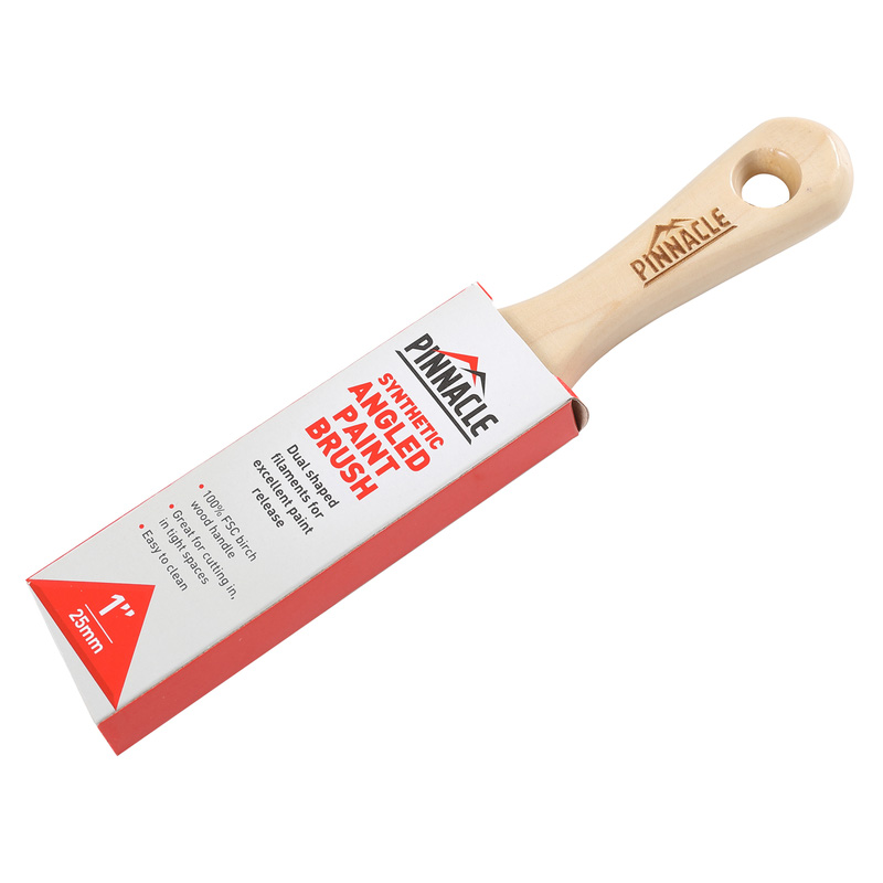 Pinnacle Synthetic Angled Paintbrush 1"